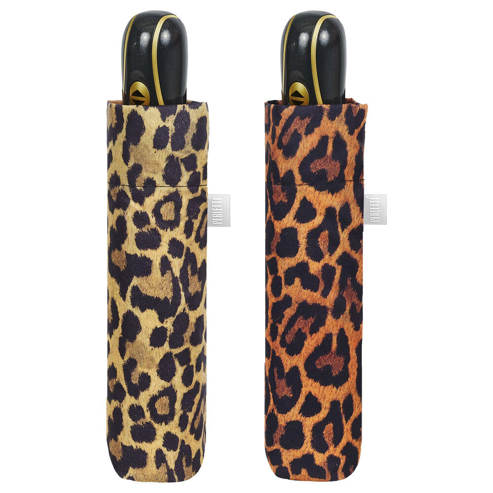Paraguas plegable automatico leopardo 54cm surtido
