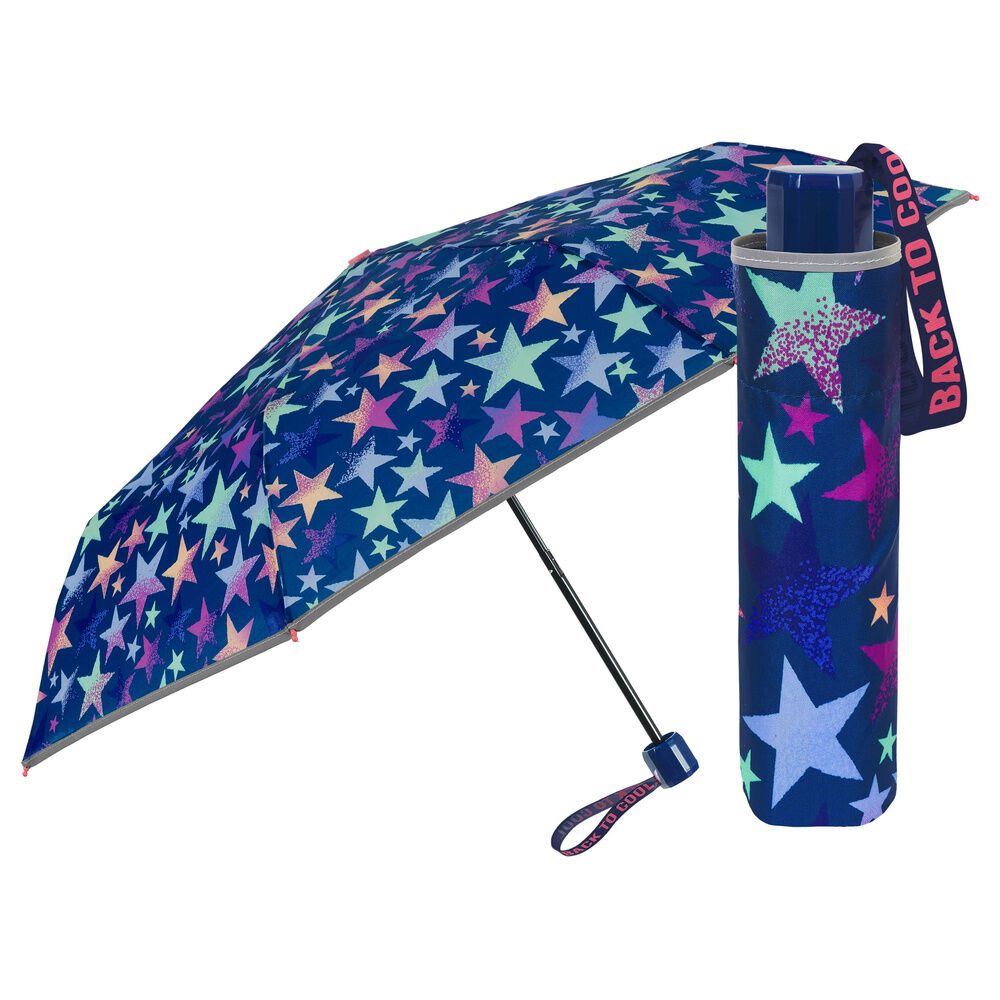 Paraguas plegable manual estrellas 50cm