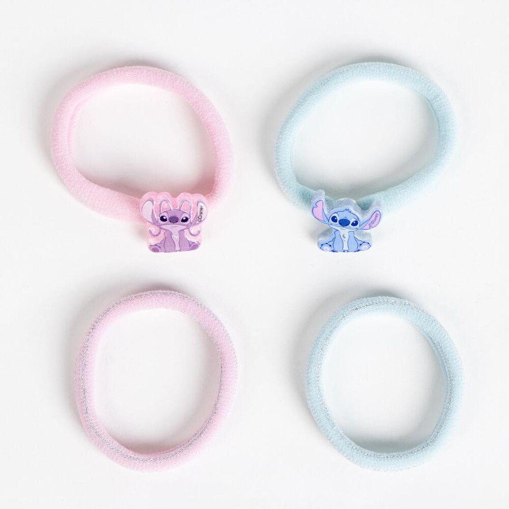 Blister 4 coleteros Angel & Stitch Disney
