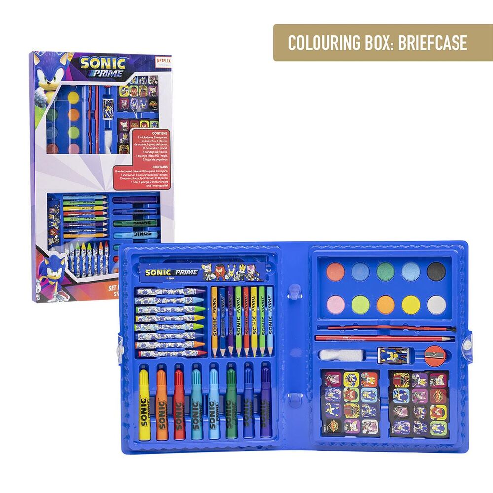 Set papeleria coloreable Sonic Prime