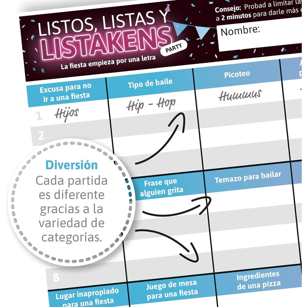 Juego mesa Listos Listas y Listakens Party español - Imagen 5