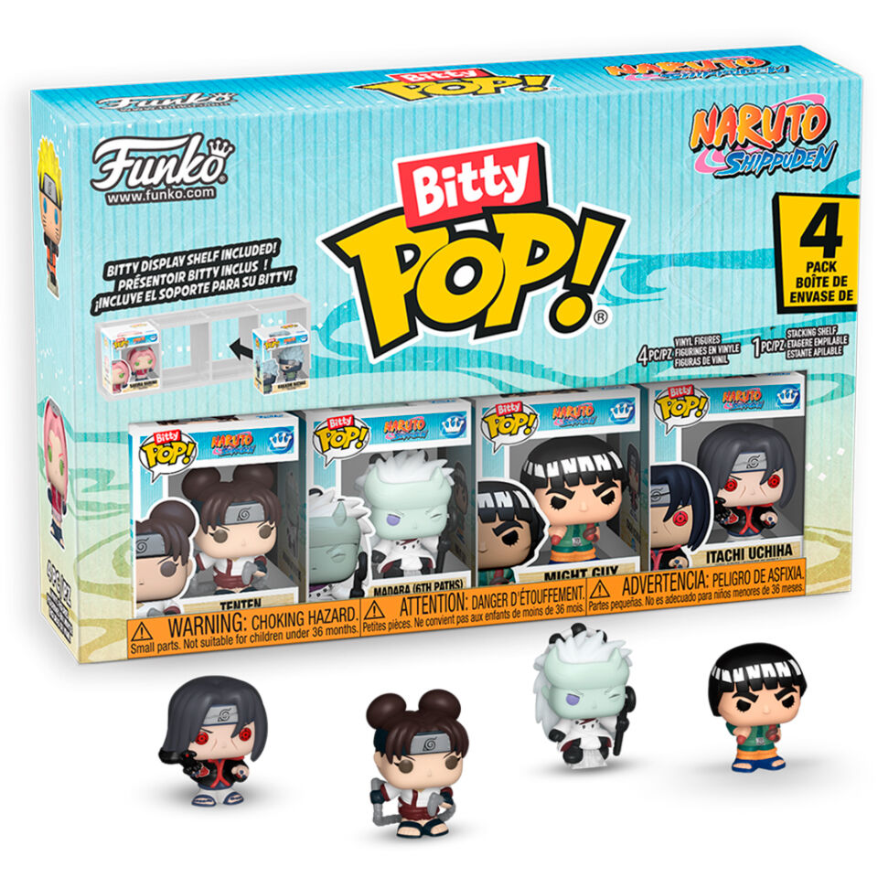 Blister 4 figuras Bitty POP Naruto Shippuden Battle