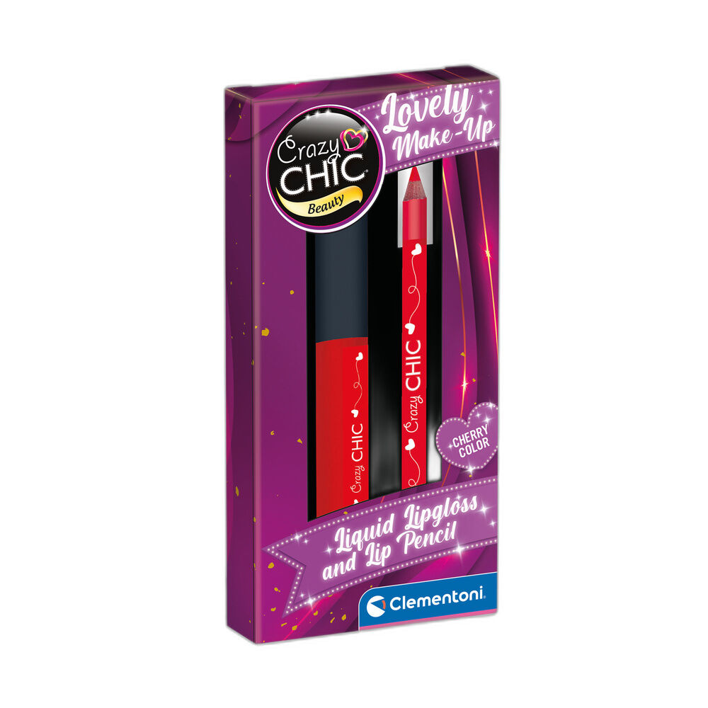 Set Brillo Labios + Lapiz Labial Cherry Crazy Chic