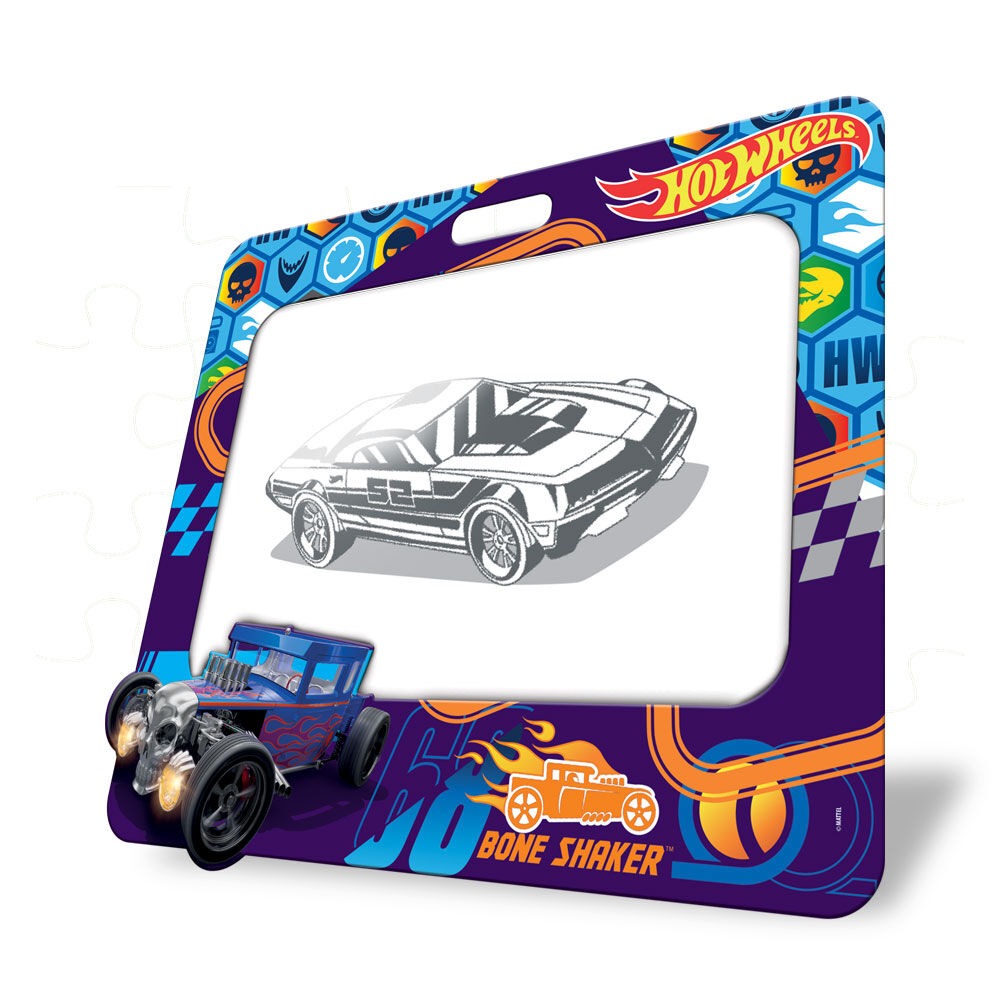 Pizarra Rompecabezas Hot Wheels