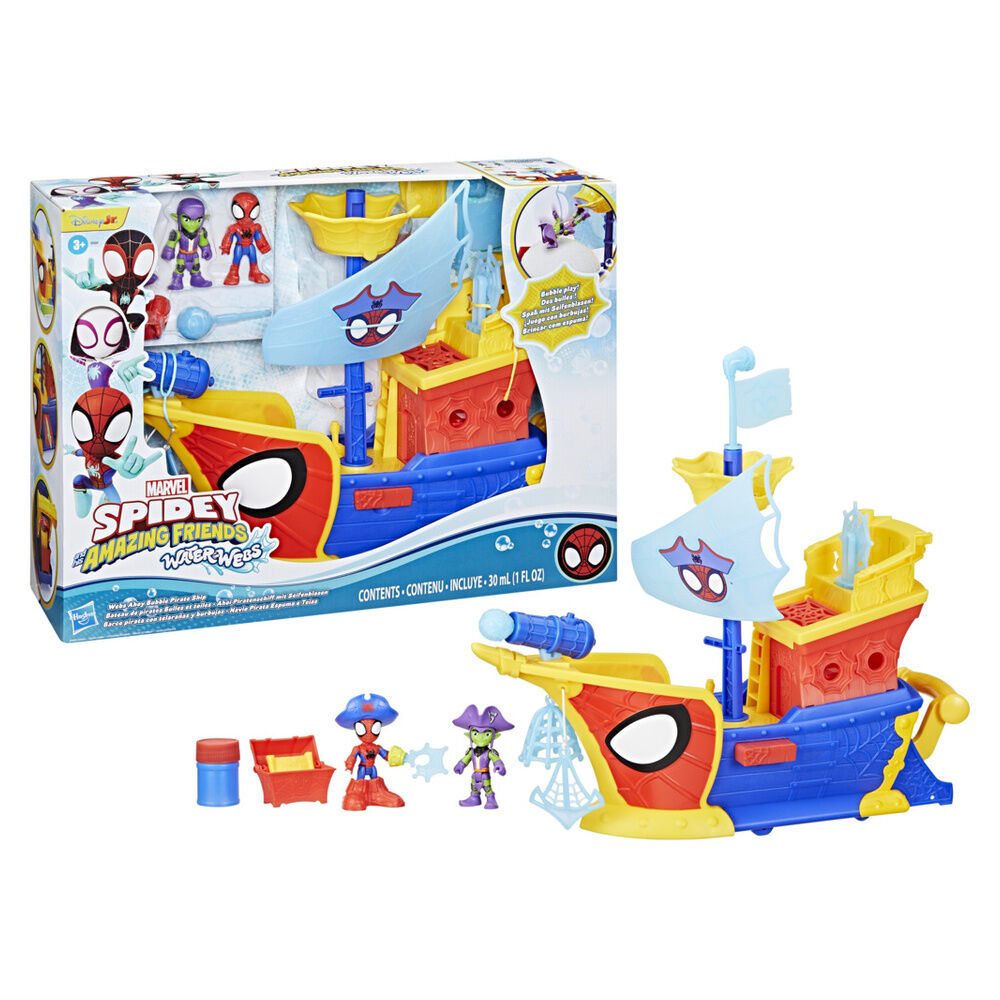 Barco Pirata Telaraña y Burbujas Spidey Marvel