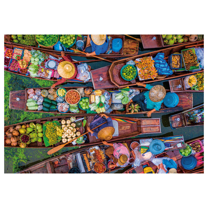Puzzle Mercado Flotante Tailandes 1000pzs
