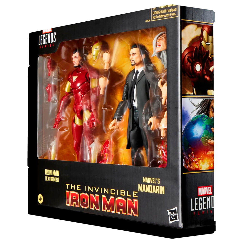 Blister 2 figuras Iron Man Extremis & Marvels Mandarin The Invencible Iron Man Marvel 15cm - Imagen 9