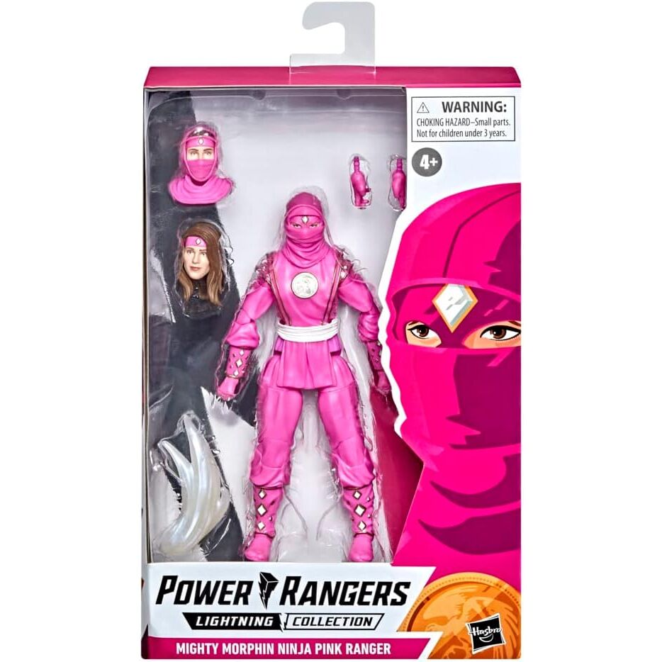 Figura Mighty Morphin Ninja Pink Ranger Lightning Collection Power Rangers 15cm
