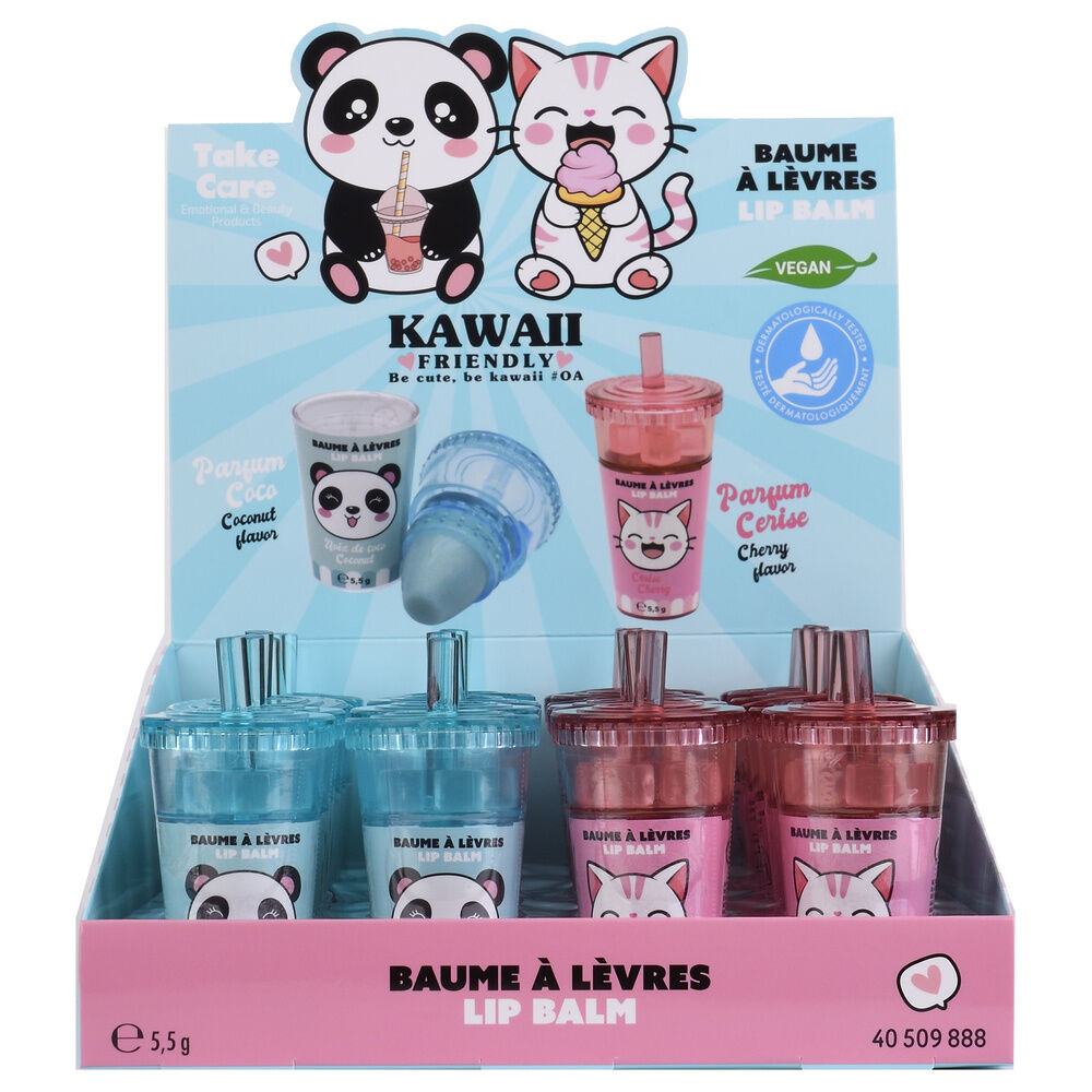 Balsamo labial protector Kawaii surtido