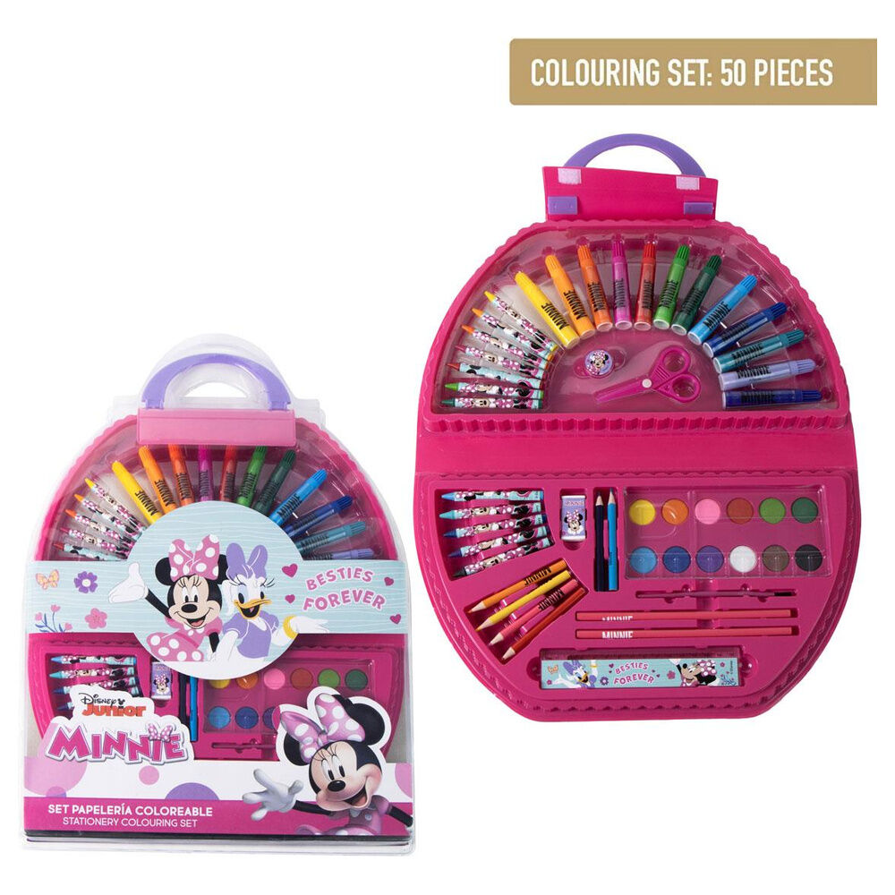 Set papeleria coloreable Minnie Disney 50pzs