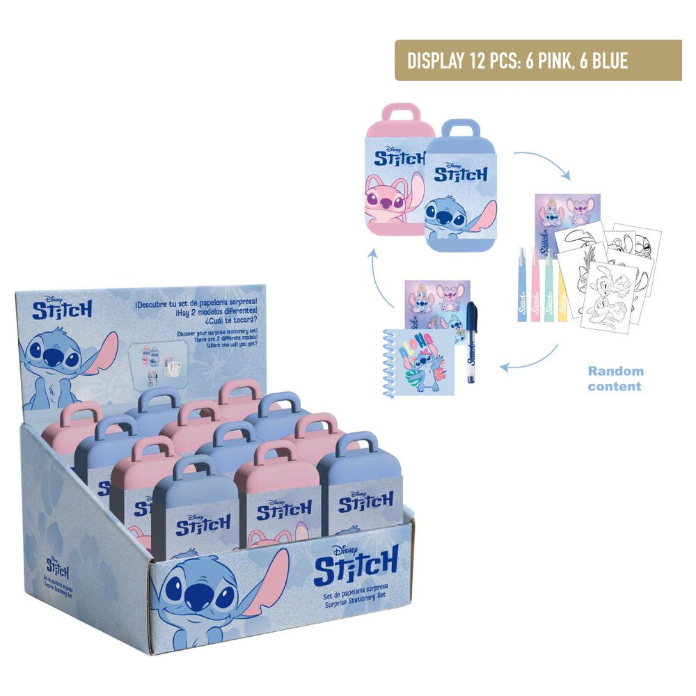 Set papeleria sorpresa Stitch Disney surtido