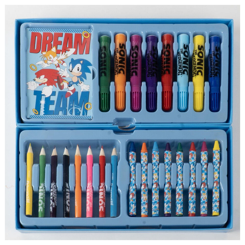 Maletin papeleria coloreable Sonic the Hedgehog