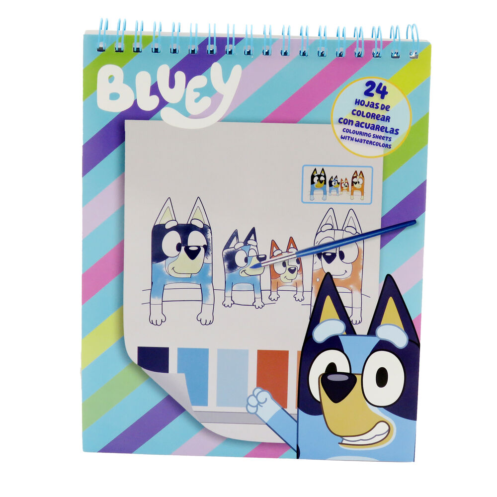 Cuaderno coloreable acuarelas Bluey