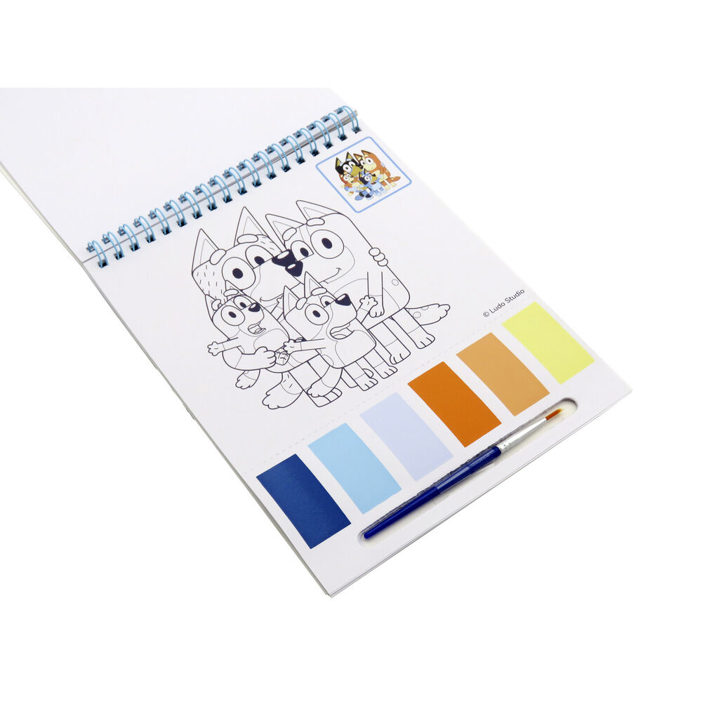 Cuaderno coloreable acuarelas Bluey