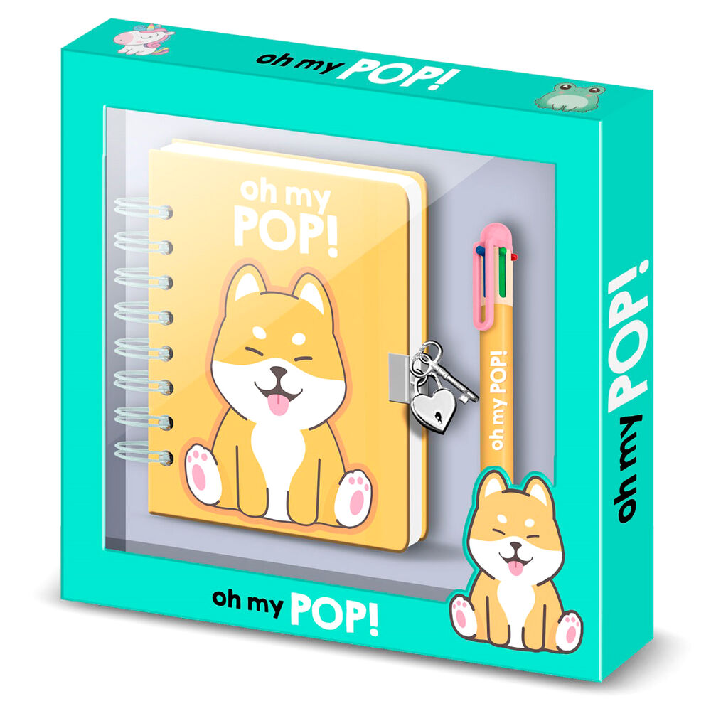 Diario + boligrafo Shiba Oh My Pop!