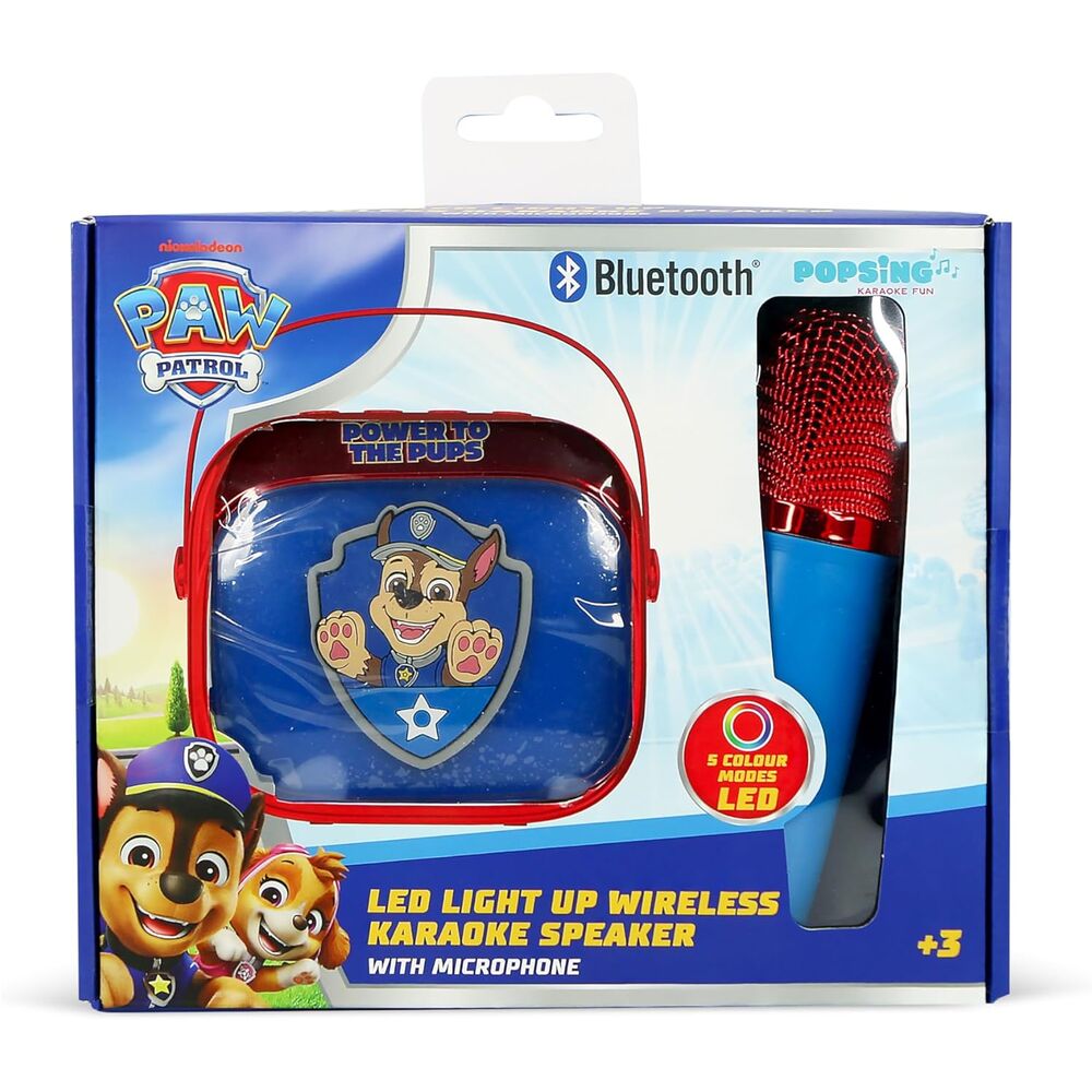 Altavoz y Micro Karaoke LED Patrulla Canina Paw Patrol