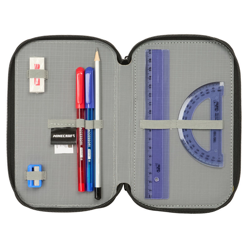 Plumier Minecraft triple 37pzs - Imagen 4