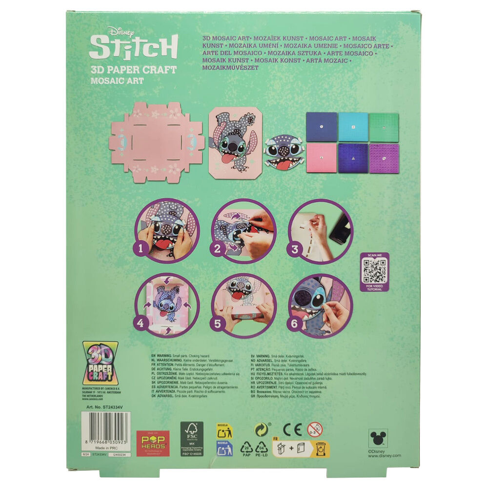 Manualidad papel 3D Stitch Disney