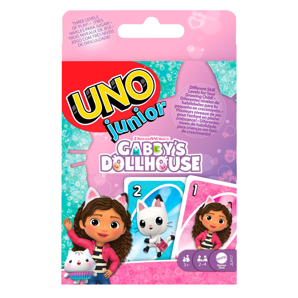 Juego cartas UNO Junior La Casa de Muñecas de Gabby