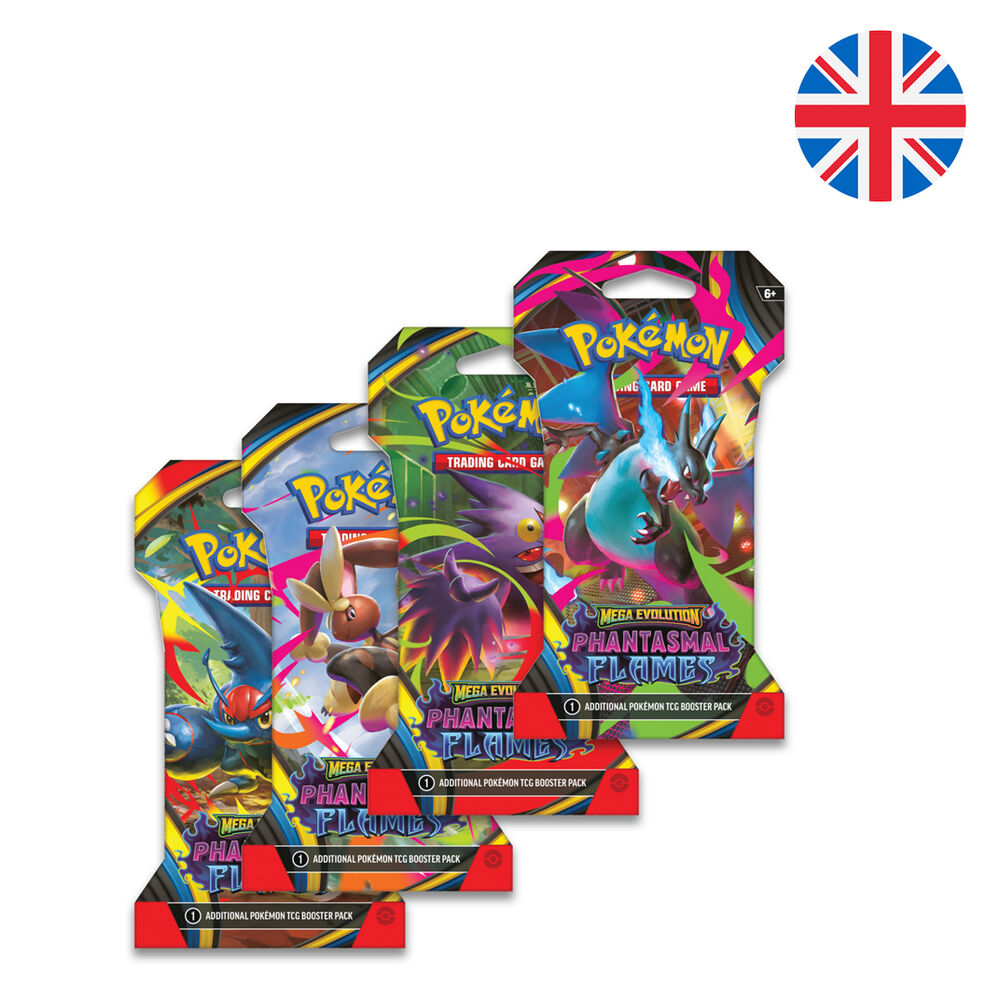 Sobre cartas con Funda Fuegos Fantasmales Pokemon ingles