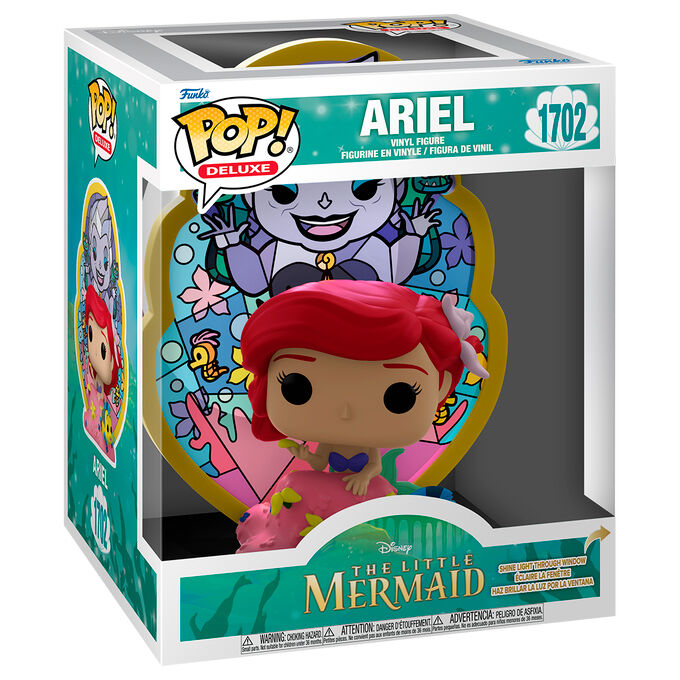 Figura POP Deluxe Disney La Sirenita Ariel Ursula Stained Glass