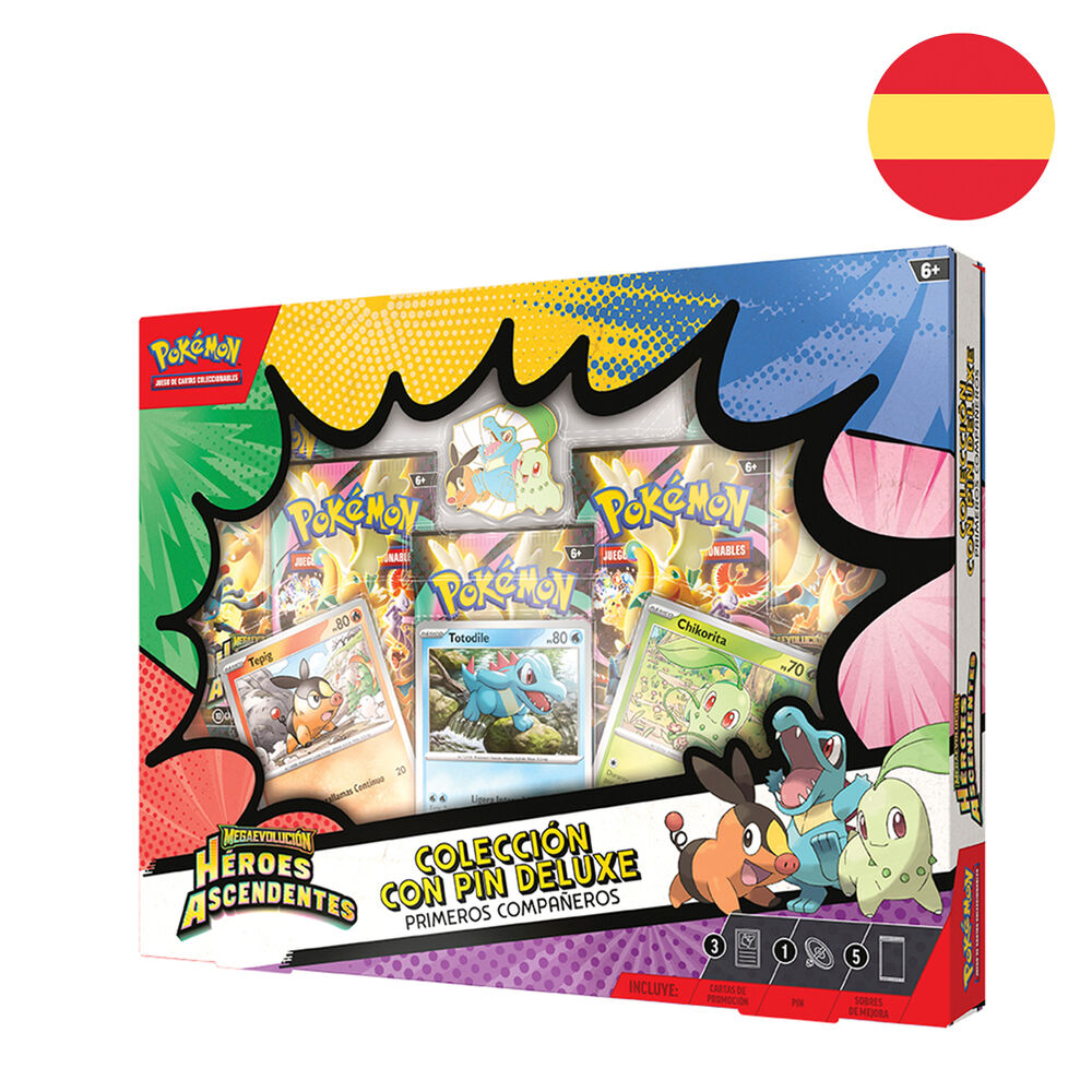 Blister juego cartas Pin Deluxe Heroes Ascendentes Pokemon español