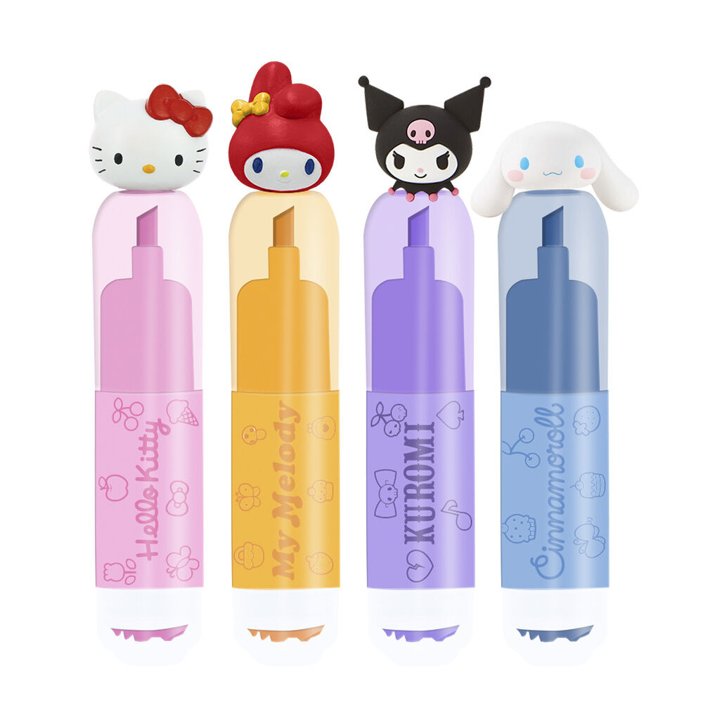 Blister 4 subrayadores Hello Kitty and Friends