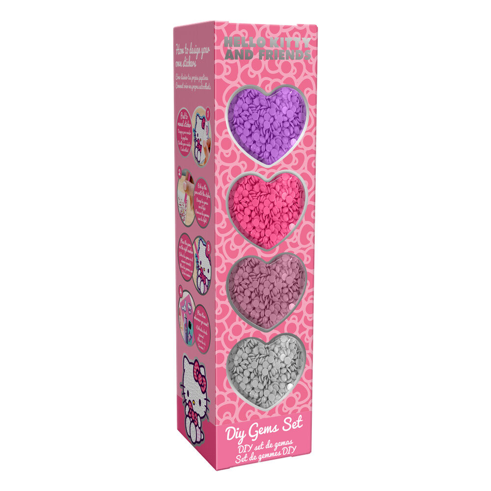 Crea tus pegatinas con gemas Hello Kitty and Friends