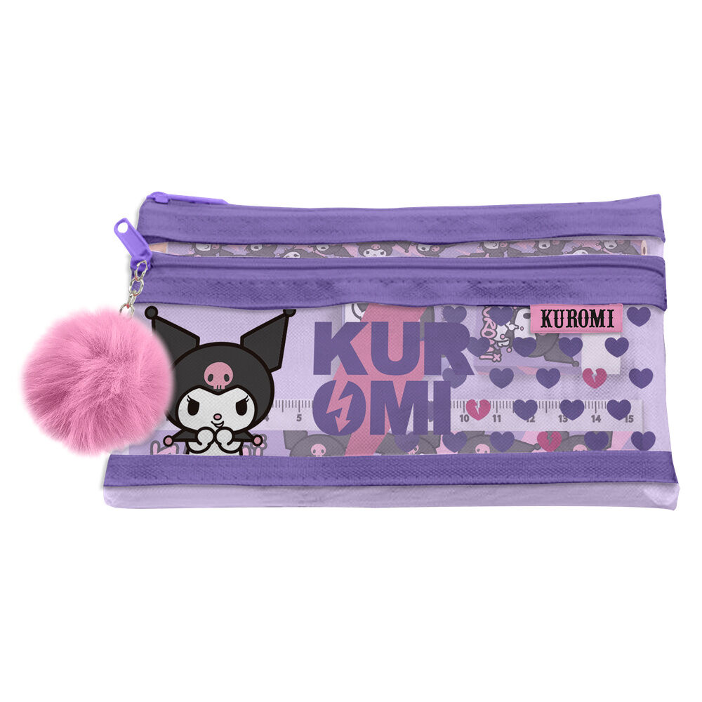 Set papeleria portatodo Kuromi Hello Kitty