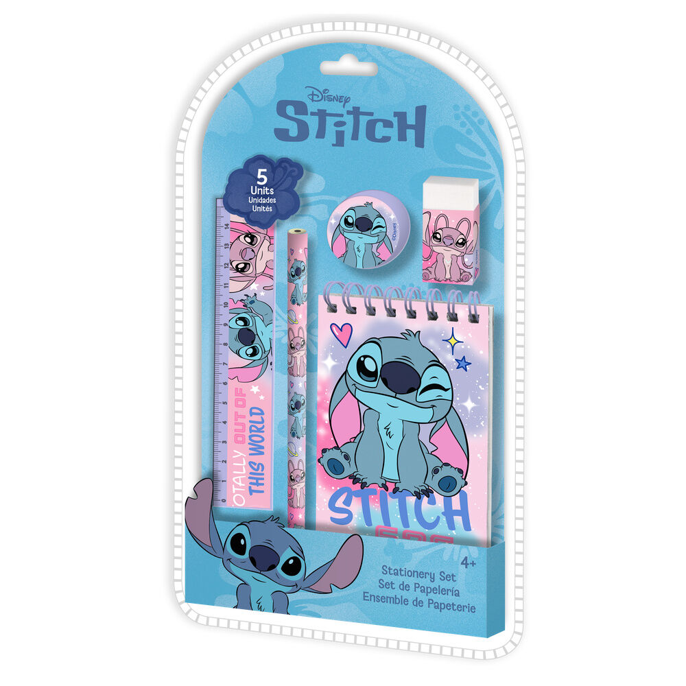 Set papeleria Stitch Disney 5pzs