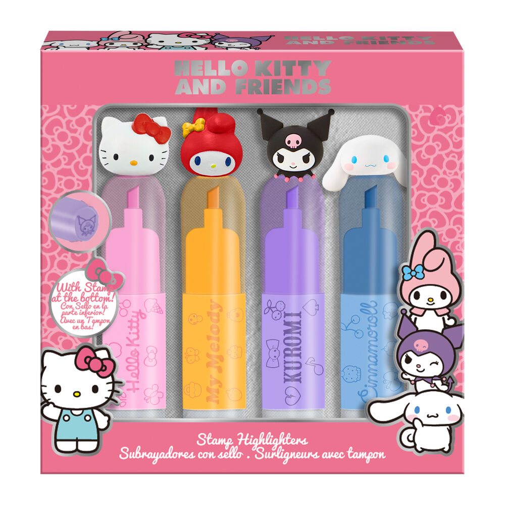 Blister 4 subrayadores Hello Kitty and Friends