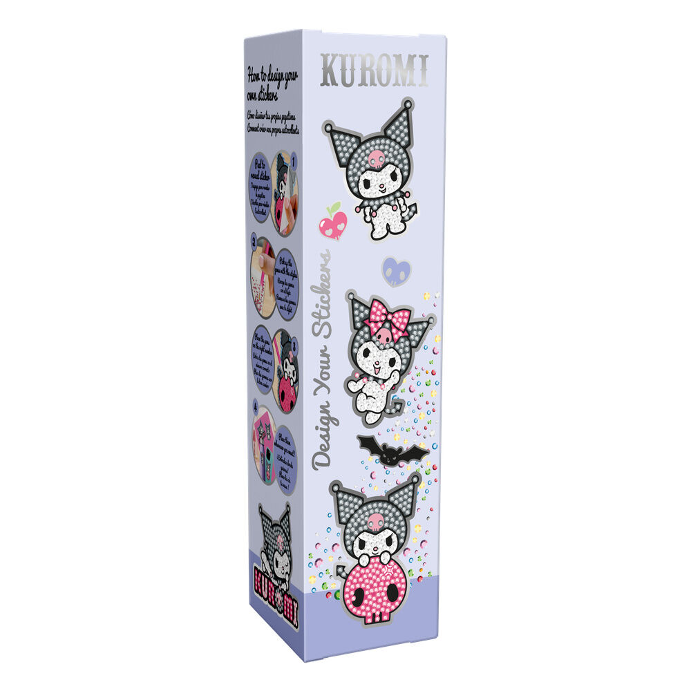 Crea tus pegatinas con gemas Kuromi Hello Kitty