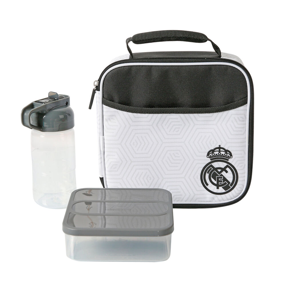 Bolsa porta alimentos termica + tupper + botella Real Madrid - Imagen 3