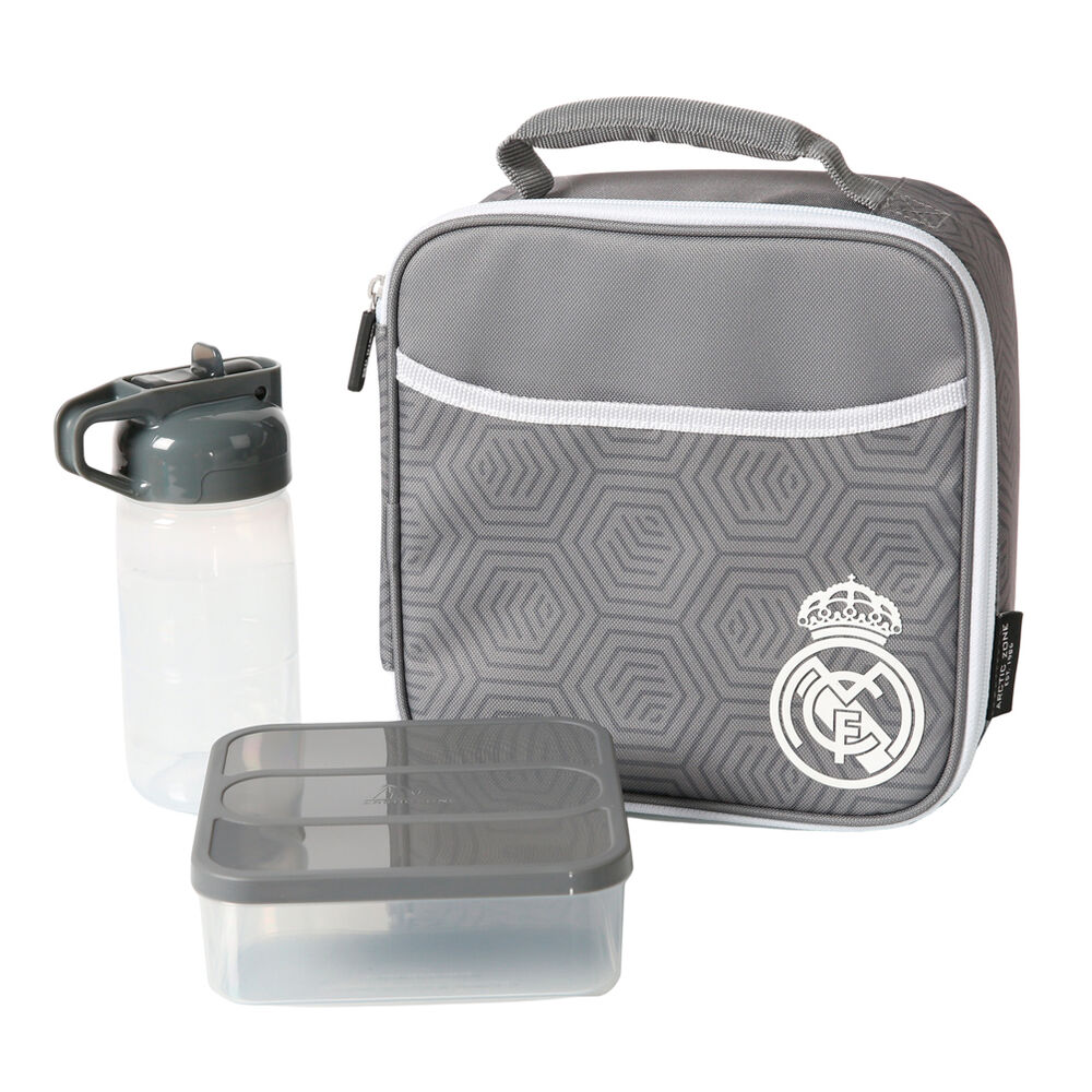Bolsa porta alimentos termica + tupper + botella Real Madrid - Imagen 4