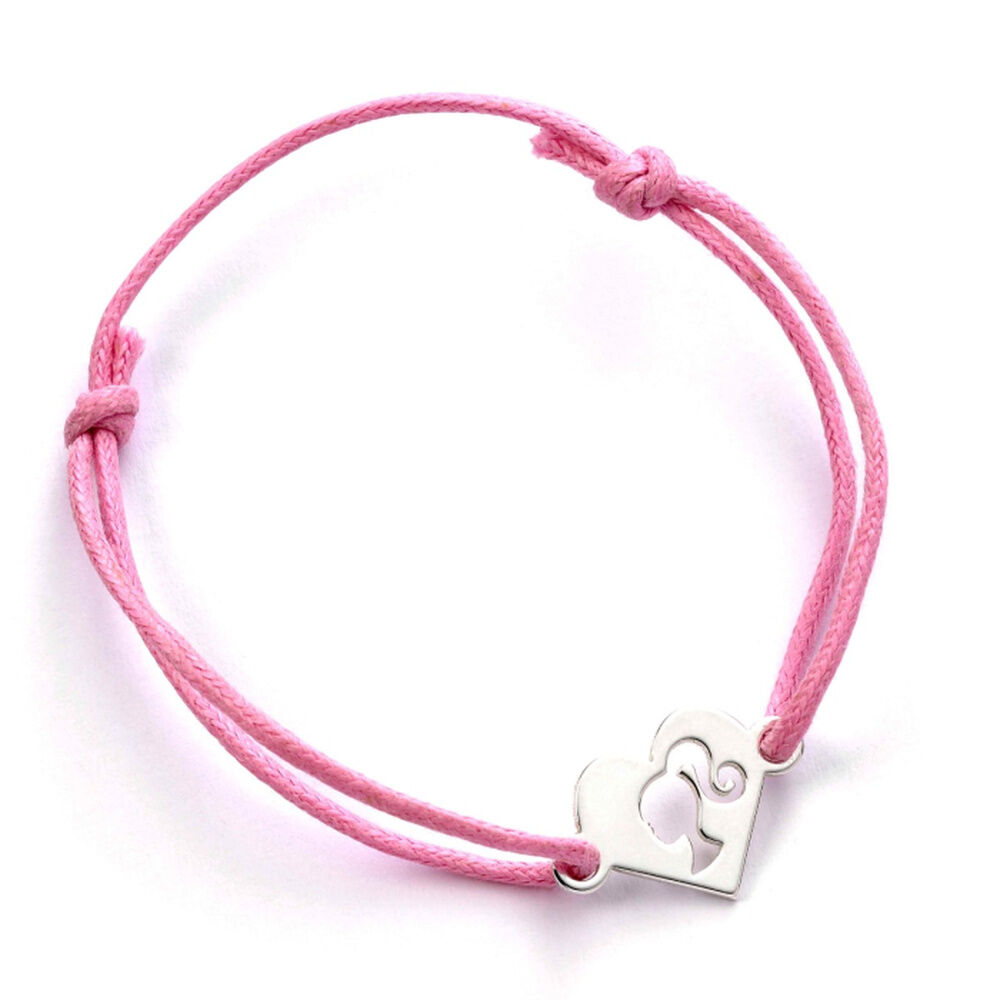 Pulsera Amistad Silhouette Barbie plata