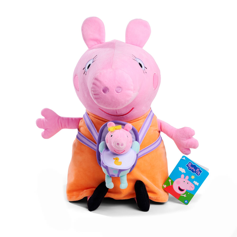 Peluche Mama Pig con Evie Peppa Pig 33cm