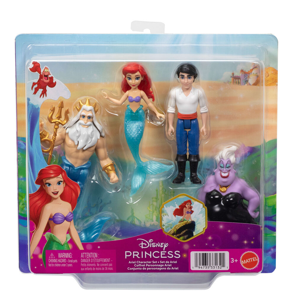 Blister 4 figuras La Sirenita Disney