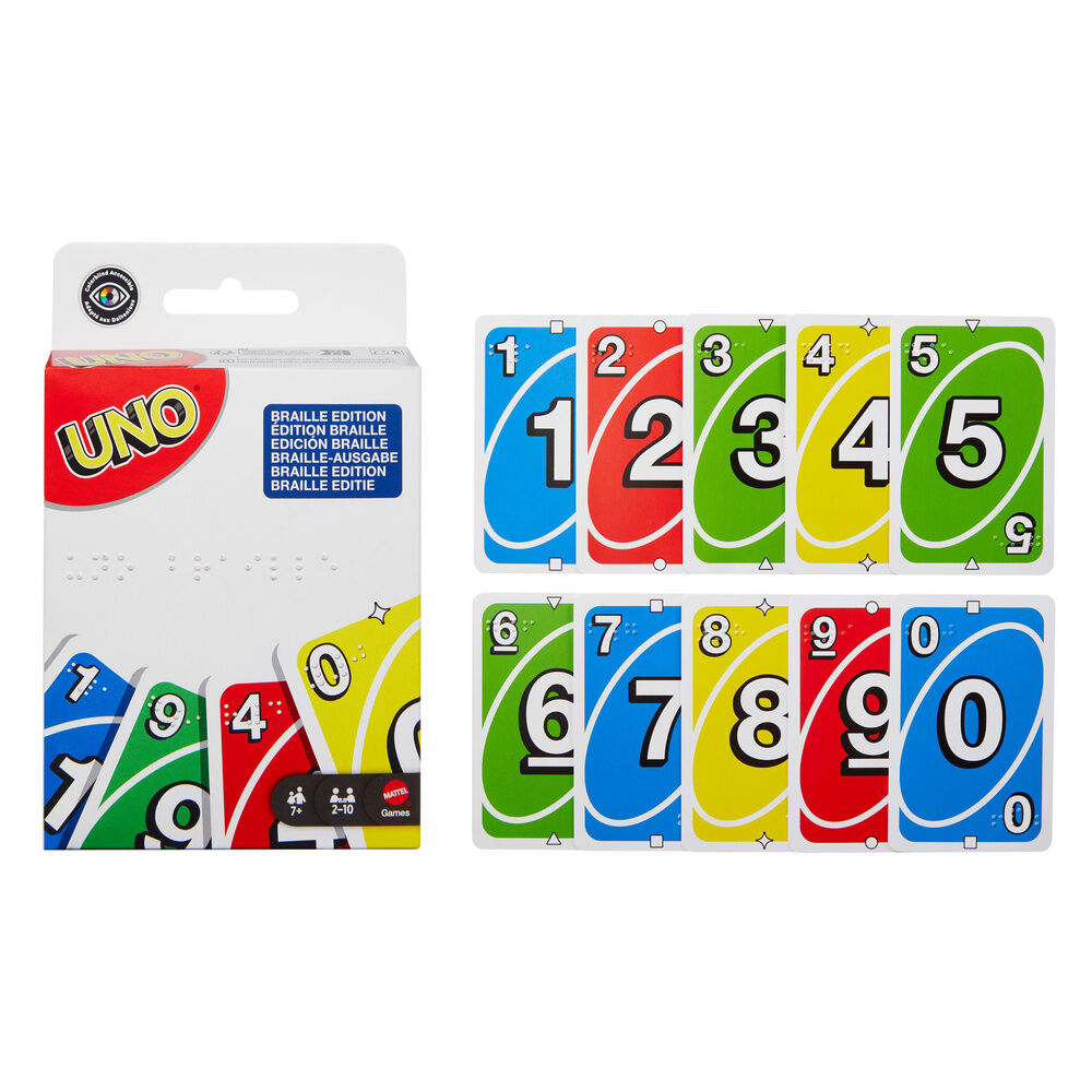 Juego cartas UNO Braille