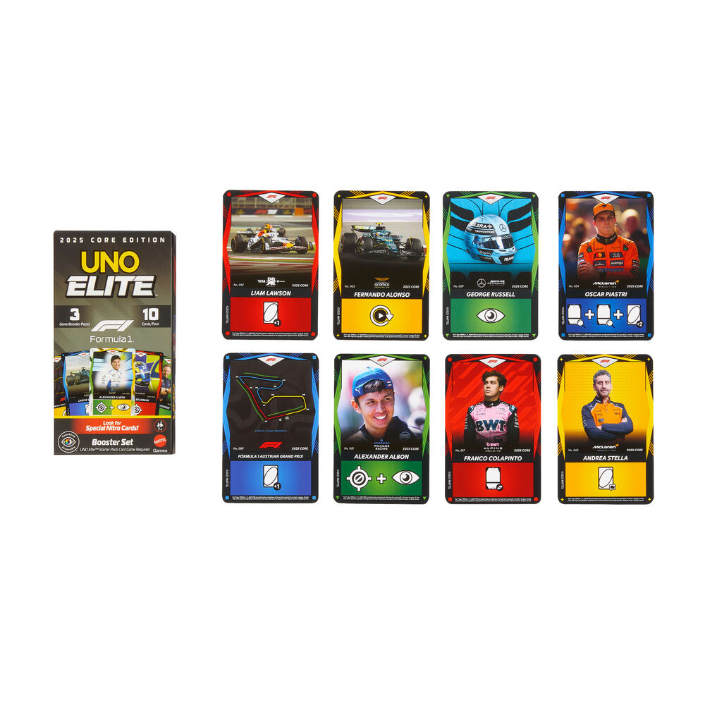 Juego cartas UNO Elite F1 Booster Pack