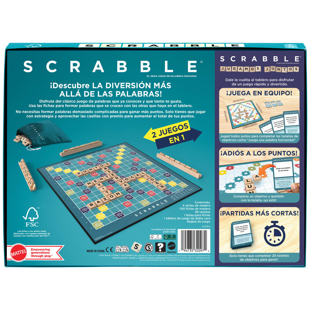 Juego mesa Scrabble Core Wood español