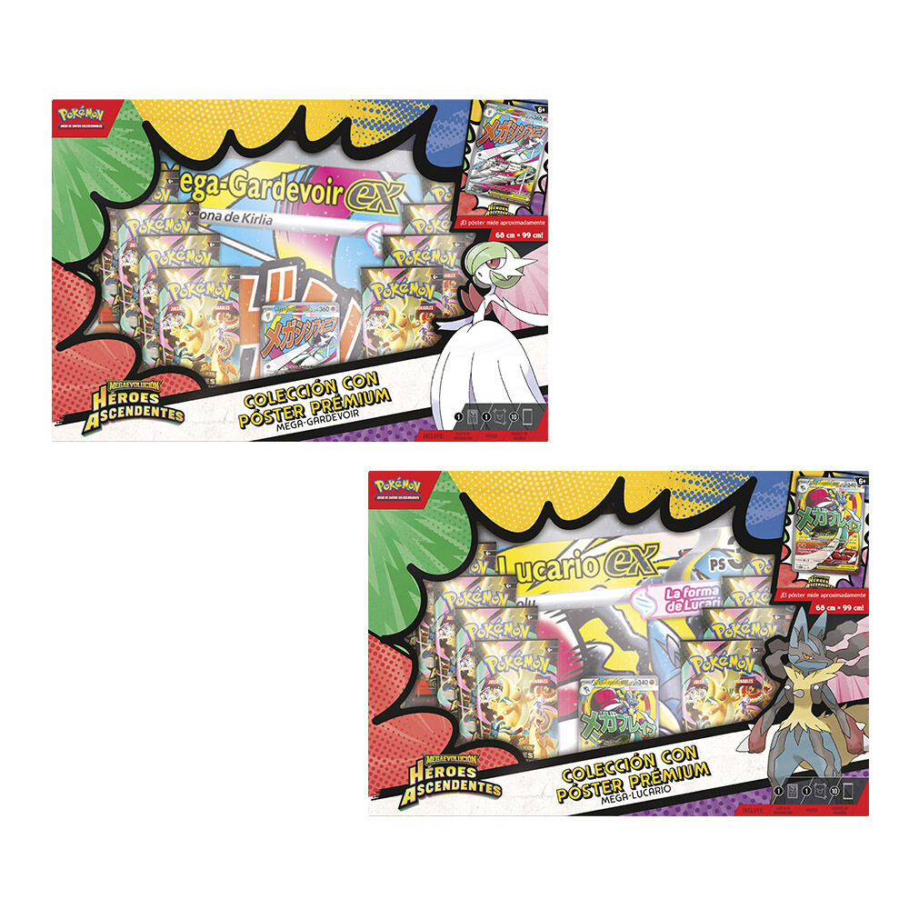 Blister cartas Premium Poster Collection Heroes Ascendentes Pokemon surtido español