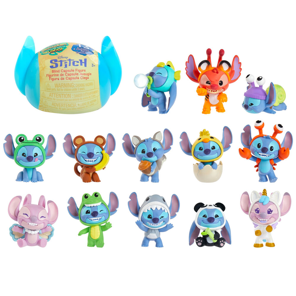Capsula sorpresa figura Goes Wild Stitch Disney surtido