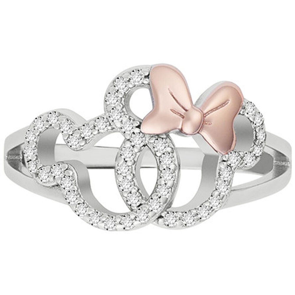 Anillo Mickey & Minnie Disney plata