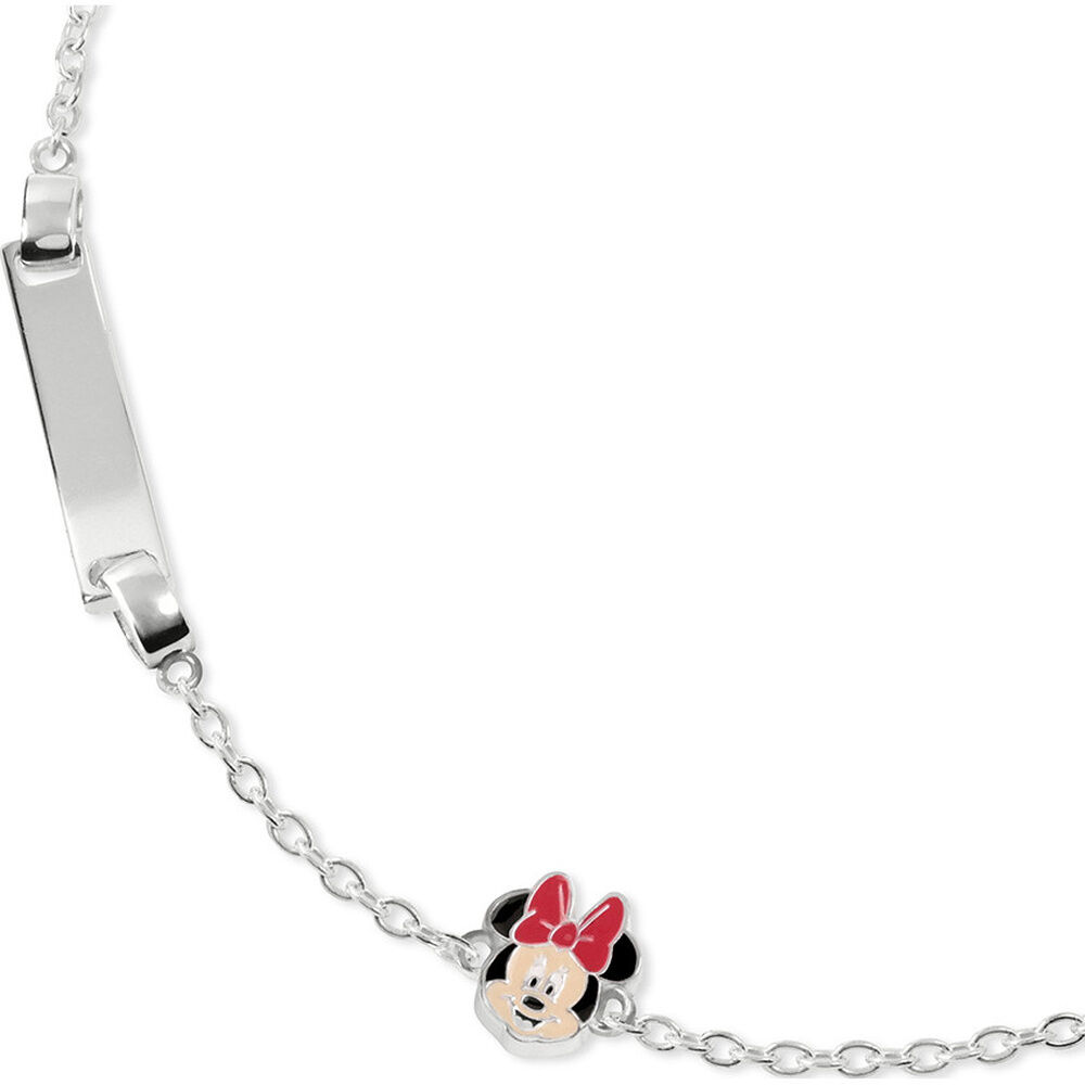 Pulsera placa Minnie Disney plata