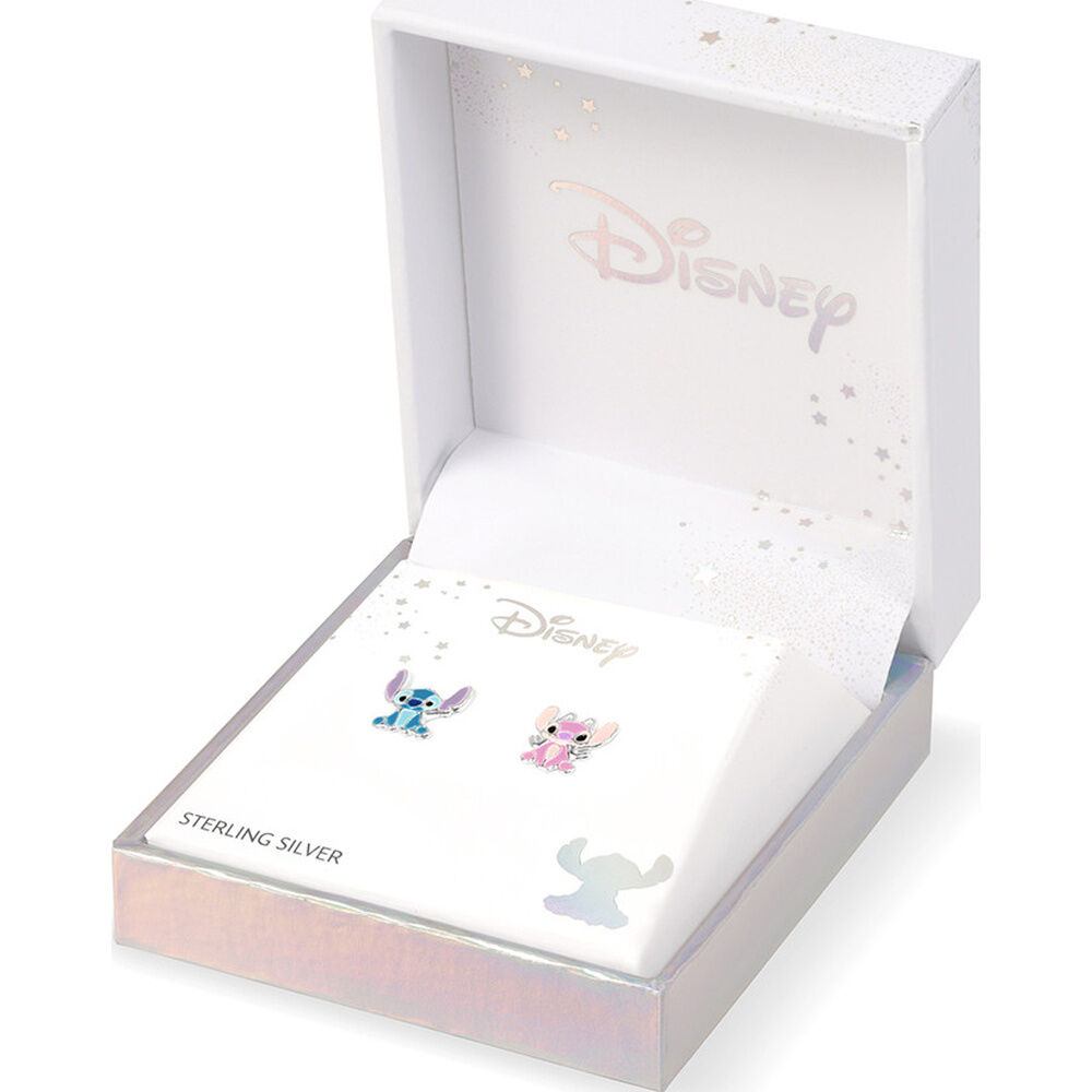 Pendientes Angel & Stitch Disney plata