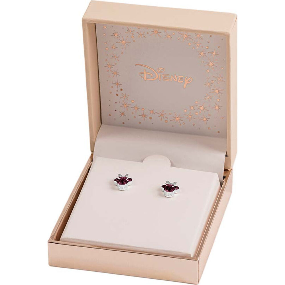 Pendientes Febrero Minnie Disney plata