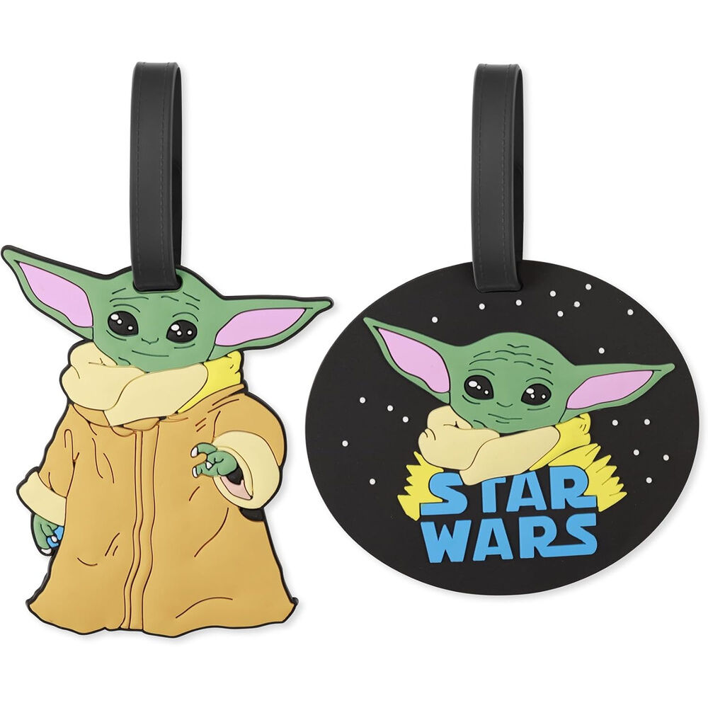 Set 2 Etiquetas de Equipaje Grogu The Mandalorian Star Wars