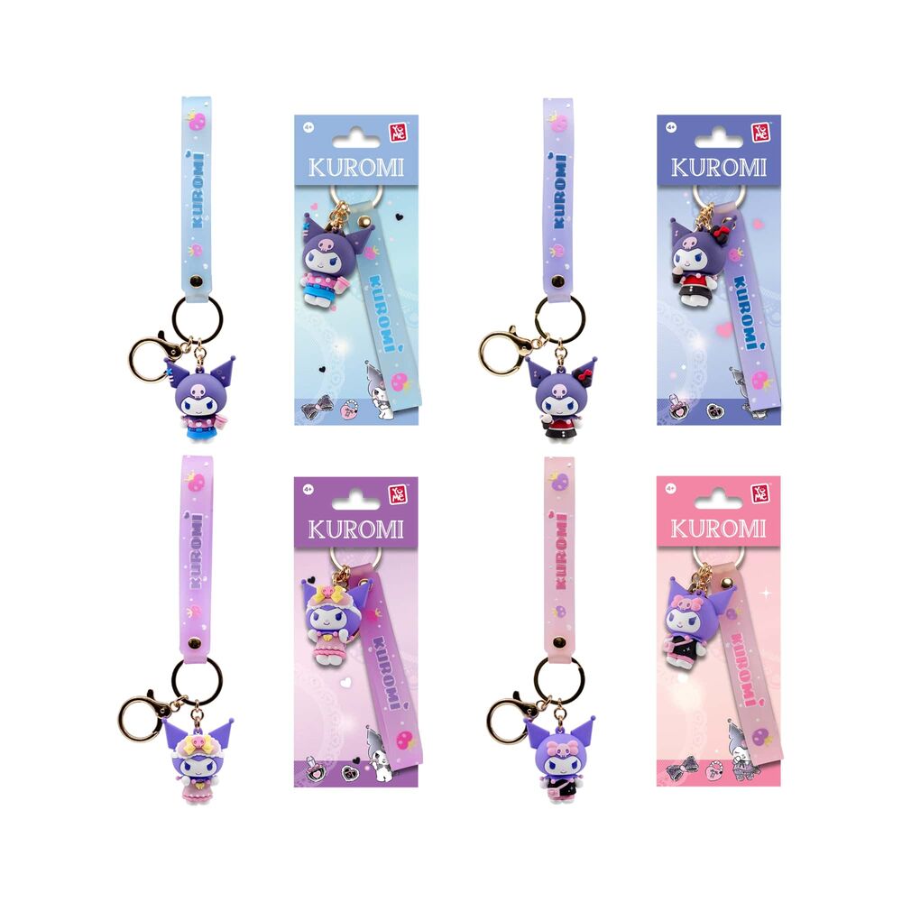 Llavero figura Kuromi Cute Outfit Hello Kitty and Friends 5cm surtido