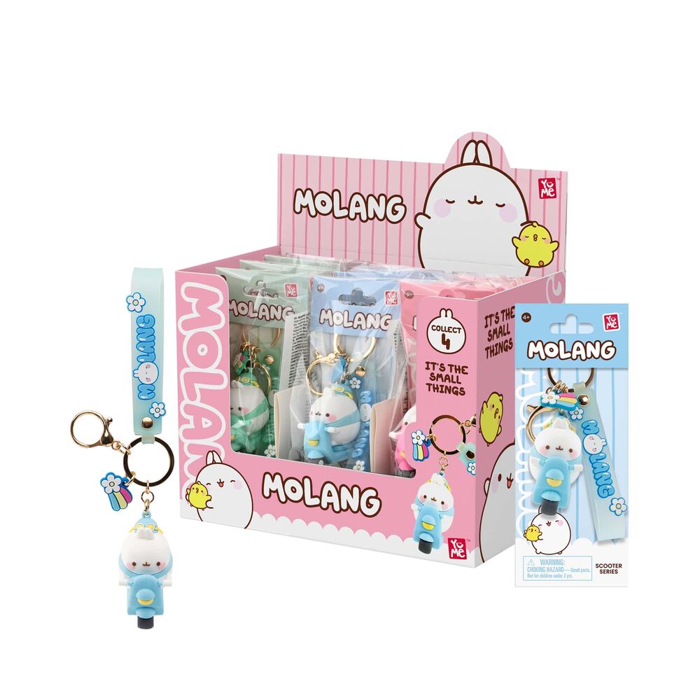 Llavero figura Scooter Molang 6cm surtido