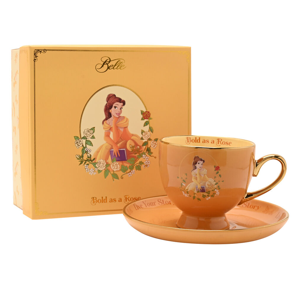 Taza te y platillo Bella Princesas Disney